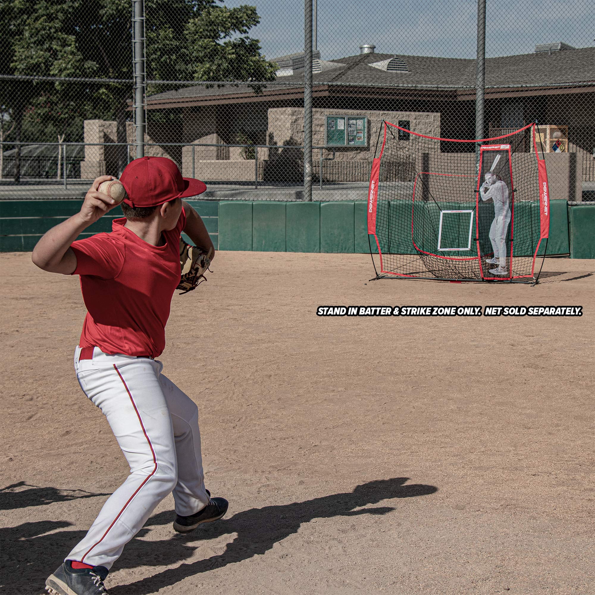 PowerNet Stand-in Batter & Strike Zone, Pitching Aid Attachments for Softball & Baseball Net, Improve Pitching Accuracy, Baseball Equipment for Pitching (Stand-In Batter & Strike Zone)
