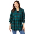 thumbnail image 2 of Woman Within Plus Size Flannel Tunic With Layered Look, 2 of 6