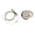 thumbnail image 2 of 10 ajustes de almohadilla de base de espacios en blanco de ajustable a Platino Sunnimix Bisel de anillo en blanco de bricolaje, 2 of 8