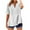 White, variant on Taqqpue Womens Cotton Linen Shirts Solid Color Short Sleeve Button V-Neck Blouse Tops Summer Basic Half Sleeve T Shirts Loose Fit Casual Plus Size Tees with Pockets
