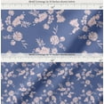thumbnail image 2 of Cotton Cambric Fabric by Soimoi - Floral Pattern- 56" Wide Soft Breathable Fabric by 5 Yard for Kurtas, Linings, Blouses, Baby Clothes, Quilting - Blue, 2 of 6