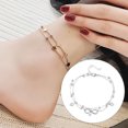 thumbnail image 3 of Qarigey Tobillera para pies descalzos, símbolo infinito, brillante, simulada, joyería para mujer, accesorios de moda Ropa, zapatos y accesorios Miscelánea No.01 Qarigey PS5870-01, 3 of 6