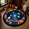 thumbnail image 4 of Dmlowu Halloween Area Rug, Optical Illusion Non-Slide Round Rugs for Living Room Entryway Bedroom Party, Halloween Decorations Indoor Outdoor, 4 of 7