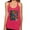 Shocking Pink, variant on Colorful Cat Portrait | Cat Lover Owner | Dean Russo Art Animal Lover Tri-Blend Racerback Sleeveless Top, Vintage Red, L