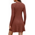 thumbnail image 6 of ZANKLEY Fall Dresses for Women 2025 Long Sleeve Crew Neck Sweater Dress, 6 of 6