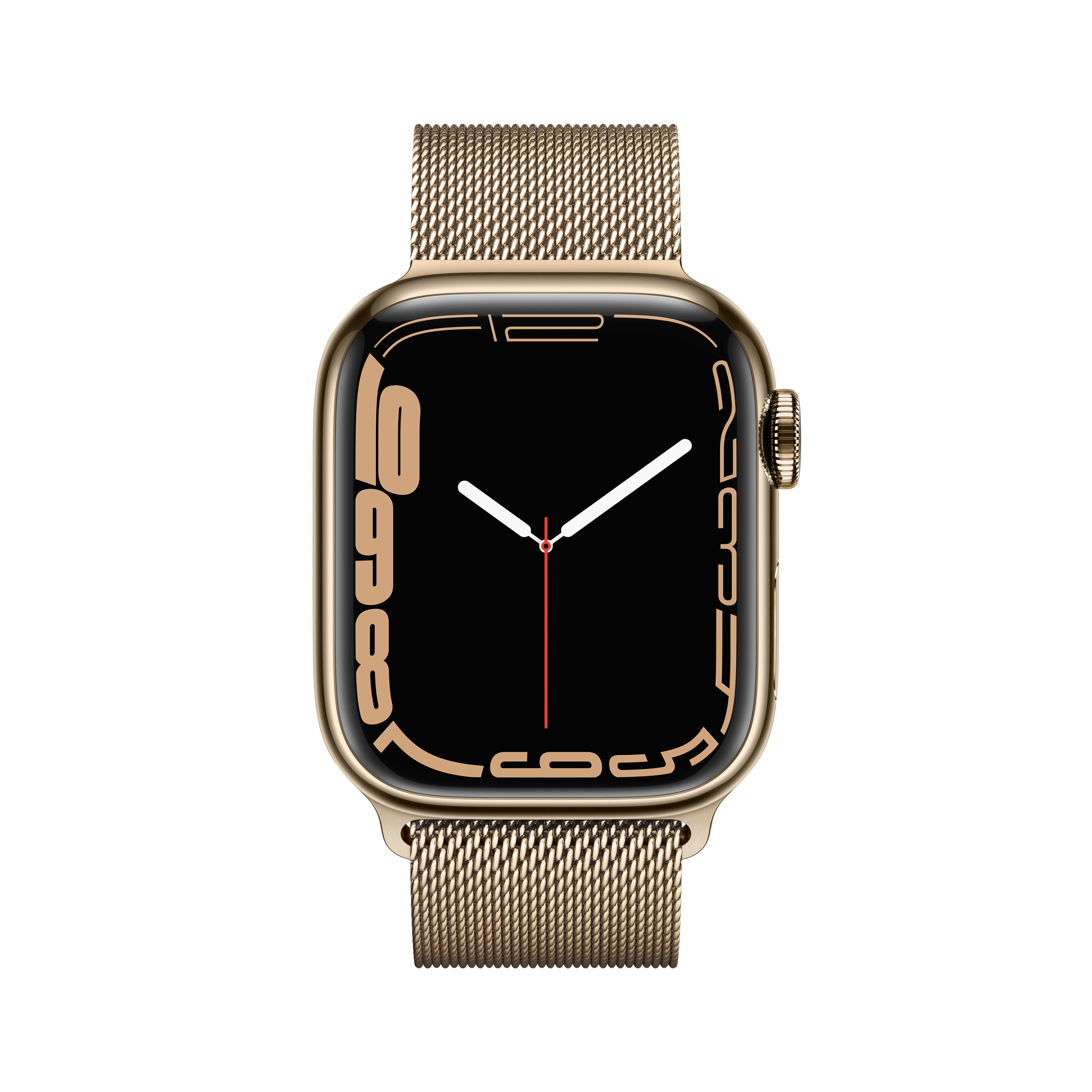 Apple Watch Series 7 GPS + Cellular, 41mm Gold Stainless Steel Case with  Gold Milanese Loop