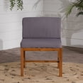 thumbnail image 2 of Modular Outdoor Brown Acacia Wood Armless Chair by Manor Park, 2 of 16
