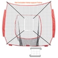 thumbnail image 2 of 7x7 FT Baseball Softball Practice Net (NET ONLY), Portable Training Net for Hitting Batting Catching Pitching, Backstop Equipment with 1-Hole & 9-Hole Strike Zone Targets, 2 of 10
