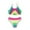 A10 Green, variant on Kids Girls Bikini Set 2 Piece Ruffled Tie Dye Terry Triangle (Green, 13-14 Years)