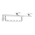 thumbnail image 1 of 16 Inch Wardrobe Closet Slide Rail Pull-Out Clothes Hanging Rod Metal Pants Hanger Rack - Black, 1 of 5