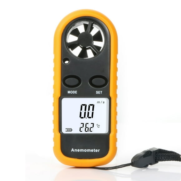 TFixol Handheld Wind Speed Meter Anemometer Portable Wind Gauges Air Flow Thermometer with LCD Backlight for Windsurfing Kiteflying Sailing Fishing
