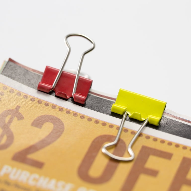 OfficeMate Mini Binder Clips, 60-Count, Assorted Colors photo 4