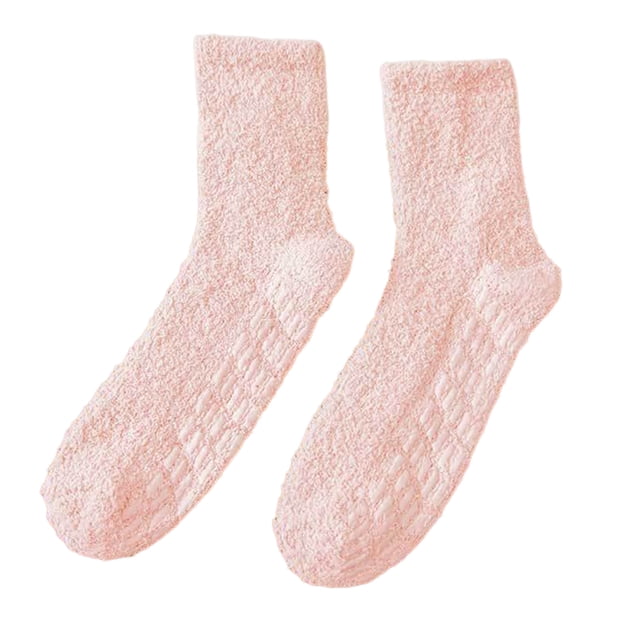Sonducket 1 par de calcetines de poliéster para mujer, reutilizables, elegantes, informales, transpirables, térmicos, antideslizantes, para Medias Rojo