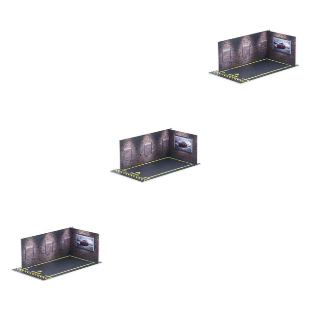 Decodeary Car Model Diorama Parking Scenery 124 DIY for Model Car Stunning and Realistic Type B 3PCS