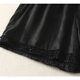 thumbnail image 6 of 9 Piece Shorts Loungewear Women’s Ruffle Home Shorts Elastic Waist Lace Shorts Summer Casual Home Sleepwear Loungewear Bottoms Black XL, 6 of 9