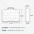 thumbnail image 5 of Goture Plastic Storage Organizer Box, Portable Tackle Storage Adjustable Divider Removable Compartment with handle, Box Organizer for Fishing Storage Yellow, 5 of 7