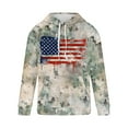 thumbnail image 4 of ZCFZJW Mens Patriotic Hoodie Tops Casual Camo US Flag Pattern Print Long Sleeve Drawstring Hooded Pullover Sweatshirts Loose Lightweight Graphic T-Shirts with Pockets Light Blue L, 4 of 5