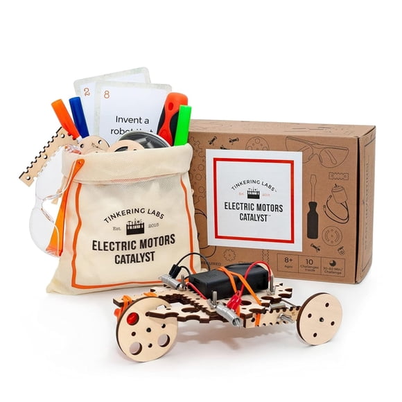 Tinkering Labs Robotics Engineering Kit | Designed by Scientists in USA | 50+ Parts | 10+ STEM Projects For Kids 8-12 | Learn Electronics, Science | Grow Creativity, Grit | Gr