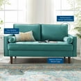 thumbnail image 4 of Modway Valour Performance Velvet Loveseat in Teal, 4 of 10