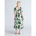 thumbnail image 2 of Time and Tru Women's Cotton Tie Back Midi Dress, Sizes XS-XXXL, 2 of 4