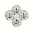 thumbnail image 7 of 15 Inch Round Placemats Set of 4, Teal Anchors Coastal Non Slip Heat Insulation PP Table Mats, Vintage Summer Beach Nautical Washable Place Mats for Kitchen Dining Party Table Decor, 7 of 7