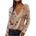 thumbnail image 1 of Pompotops Blouse Décontractée à Manches Longues et Col en V avec Fermeture Éclair pour Femmes, 1 of 5