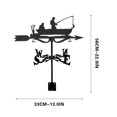 thumbnail image 3 of Teissuly Stainless Steel Fishing Weathervane Retro Durable Wind Vane Metal Weather Vane For Garden Mount Yard Decoration, 3 of 5