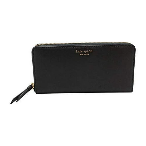 Kate Spade New York Cameron Saffiano Leather Zip Around Large Continental Wallet Black 2019