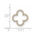 thumbnail image 3 of 14k Yellow Gold Small Diamond Quatrefoil Design (15x15mm) Pendant / Charm, 3 of 4