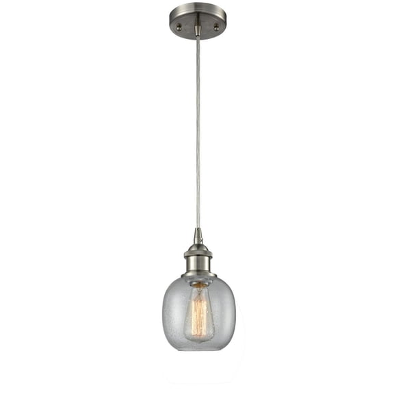 Innovations 1-LT LED Belfast 6" Mini Pendant - Brushed Satin Nickel - 516-1P-SN-G104-LED