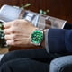 thumbnail image 4 of Reloj verde para hombre con correa de acero, luminoso, resistente al agua hasta 30 m, reloj de cuarzo para hombre, 4 of 6