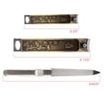 thumbnail image 3 of Brass Nail Clippers Set - 4pc Nail Care Set - Chrysanthemum Detailing - 1 Set, 3 of 7