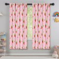 thumbnail image 5 of Blackout Kids Curtains,Strawberry Plants Fruit Polka Dot Pink Pattern Childrens Insulated Curtains Set Of 2,Bedroom Essentials,Toddler Room Decor 42"x63", 5 of 5