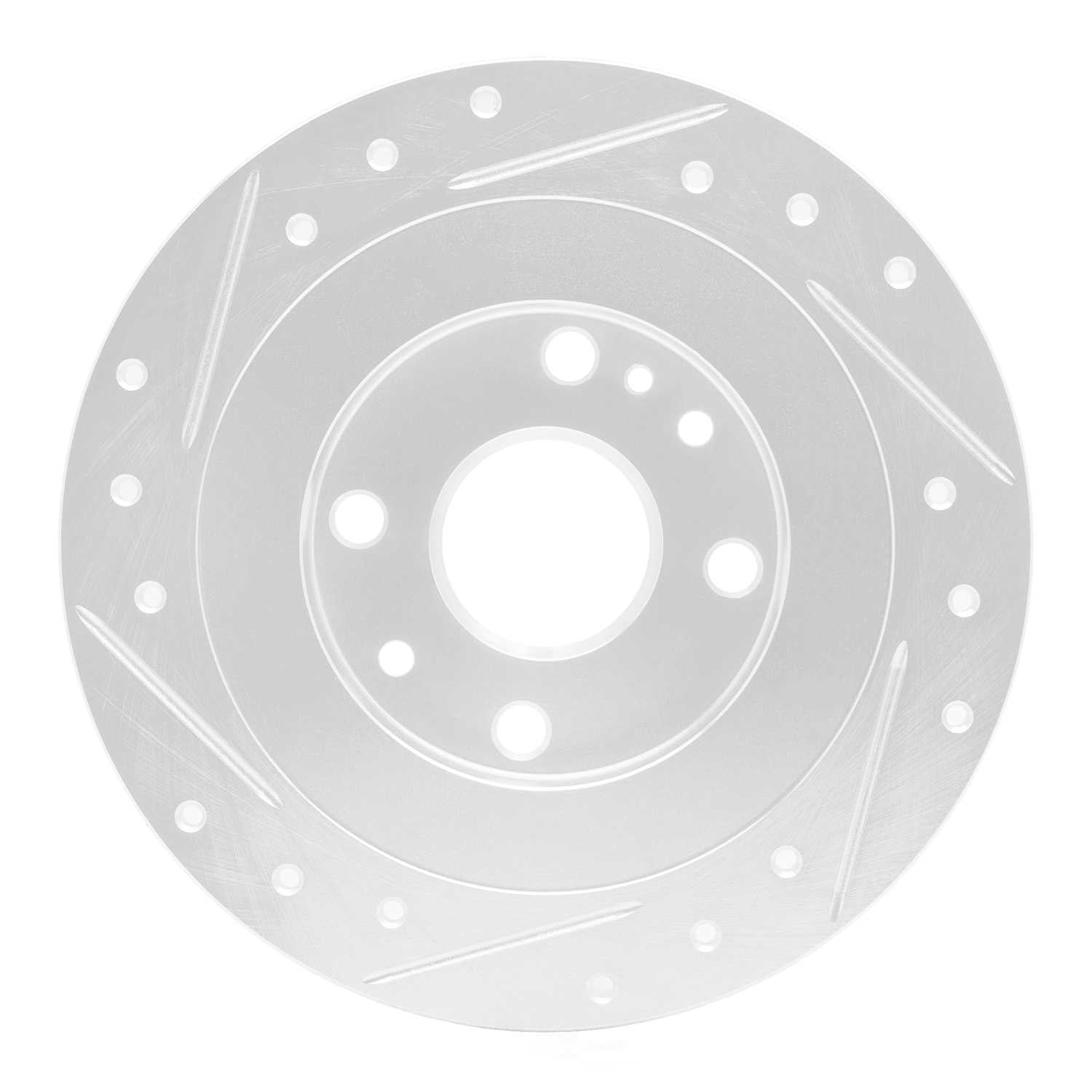 Dynamic Friction Company 631-54003R DFC Brake Rotor - Drilled And Slotted - Silver