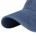 thumbnail image 5 of Gorra de béisbol lavada Gorra de béisbol clásica de Cierre de hebilla ajustable Sombrero Gorra para golf deportiva para : primavera, verano, - Azul Azul Magideal Gorra de béisbol lavada, 5 of 5