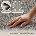thumbnail image 6 of ODIKA 6'x9' Washable Area Rug Vintage Boho Trellis Scroll Border Distressed Faded Motifs Mauve Flowing Dynamic for Dining Room, Under Table, Office Décor, Non-Slip Chair-Friendly, 6 of 7