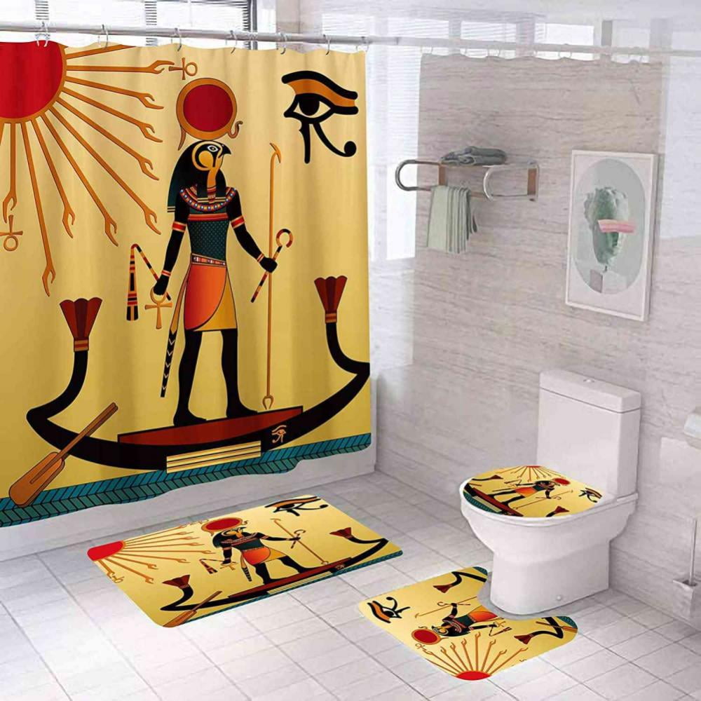 Exquisite Floral Home Waterproof Bathroom 4 Sets