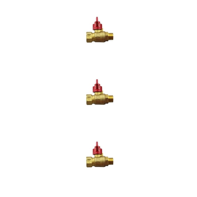 Billuyoard Conector de manguera de agua de riego de válvula de bola de latón interruptor Universal Mężczyzna Kobieta 1/4 cala 3piezas Billuyoard CBP226165