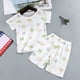 thumbnail image 2 of Odeerbi 1-8 Años Niños Niñas Pijamas de Verano de Algodón de Manga Corta Tops Pantalones Cortos Conjunto de Dos Piezas de Pijama, 2 of 3