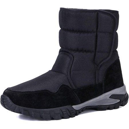 

Men s Winter Snow Boots Outdoor Waterproof Anti-Slip Warm Fur Lined Cold Weather Boots