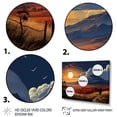 thumbnail image 3 of Designart "Sunset Silhouette Pathway Perspectives III" Landscapes Framed Wall Art Decor - Country Yellow Landscape Modern Entryway Framed Wall Art, 3 of 6