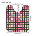 thumbnail image 5 of Yayeee Bath Rug for Bathroom Floor Non Slip Contour Fluffy Soft Absorbent Mat, 20"x24", Colorful Block Pattern, 5 of 7