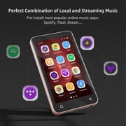 80GB MP3 Player with Bluetooth, S2 WiFi MP3 Player with Spotify, Spotify Kids, Audible, 4 Android Audio Music Player (Pink_White)