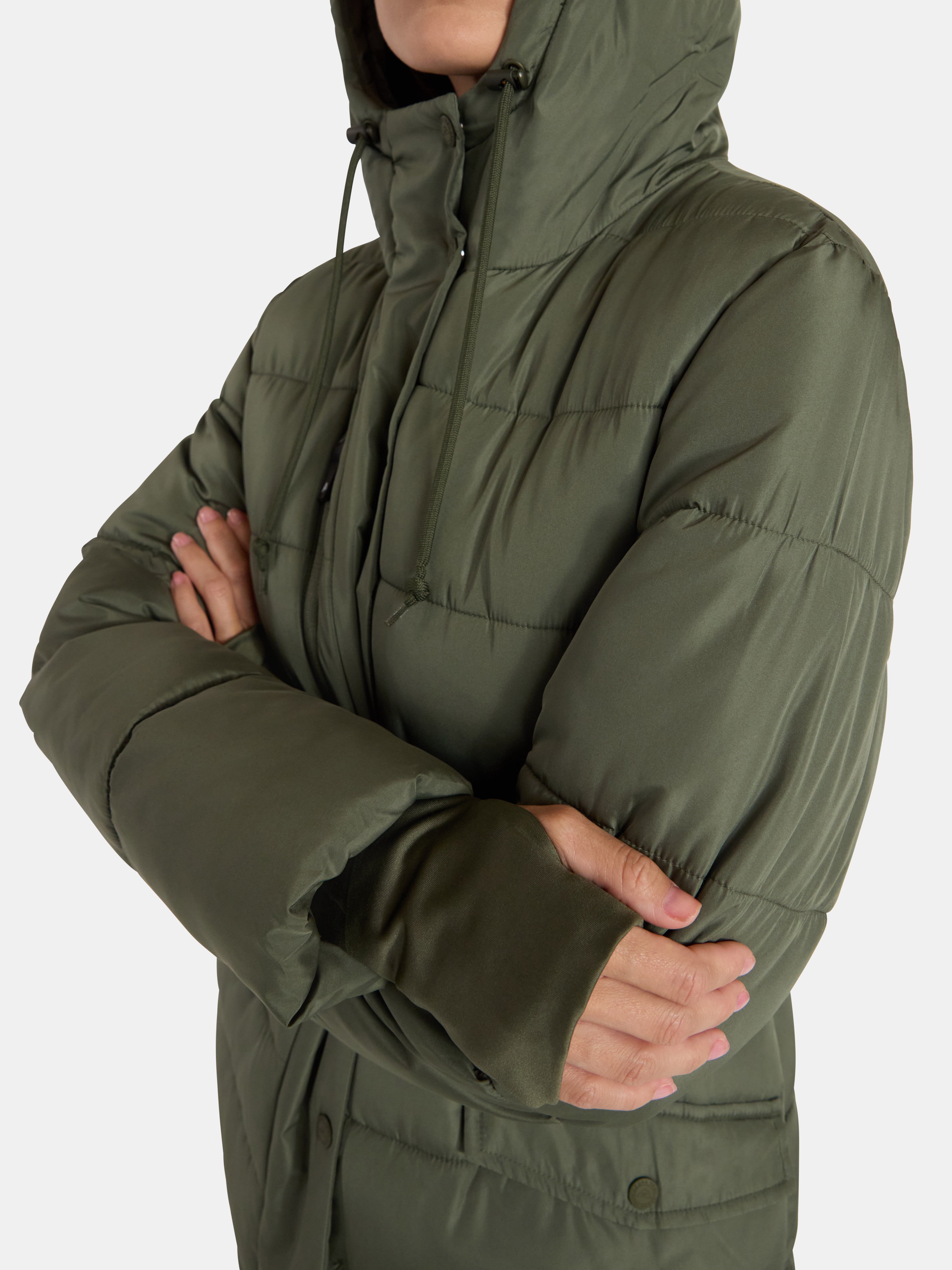 Ozark Trail Women's and Women's Plus Mid Length Puffer Coat, Sizes XS-2X
