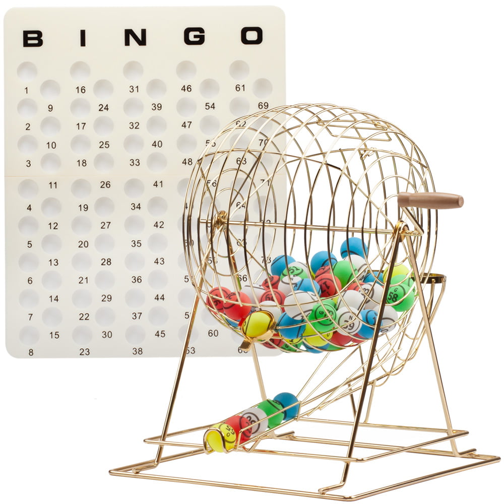 PROFESSIONAL HUGE 18" BINGO GAME SET PING PONG BALLS spinning cage markers 