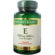 Nature's Bounty Vitamin E 1000 IU Softgels Pure DL-Alpha, 60 Soft Gels