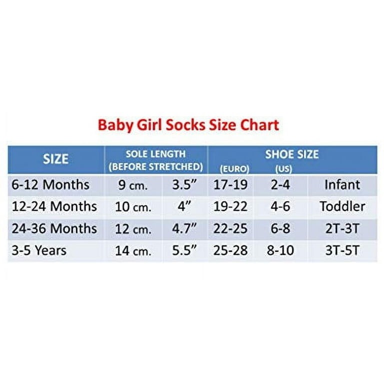 Buy RATIVE Anti Slip Non Skid Crew Dress Socks With Grips For Baby Toddler  Kids Little Girls (12-24 Months, 12 Designs/RG-82021) at
