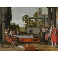 thumbnail image 2 of Willem Pietersz. Buytewech 24x19 Black Ornate Framed Double Matted Museum Art Print Titled: Merry Company on a Terrace (1616 - 1617), 2 of 5