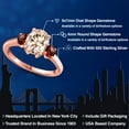 thumbnail image 2 of Gem Stone King 18K Rose Gold Plated Silver Peach Morganite and Red Garnet Engagement Ring for Women | 2.34 Cttw | Oval 9X7MM | Gemstone October Birthstone | Size 8, 2 of 6