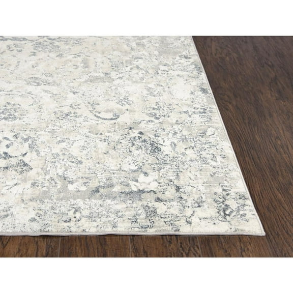 Alora Decor Glamour 7'10"x9'10" Vine/Scroll Cream/Gray/Rust/Blue Area Rug